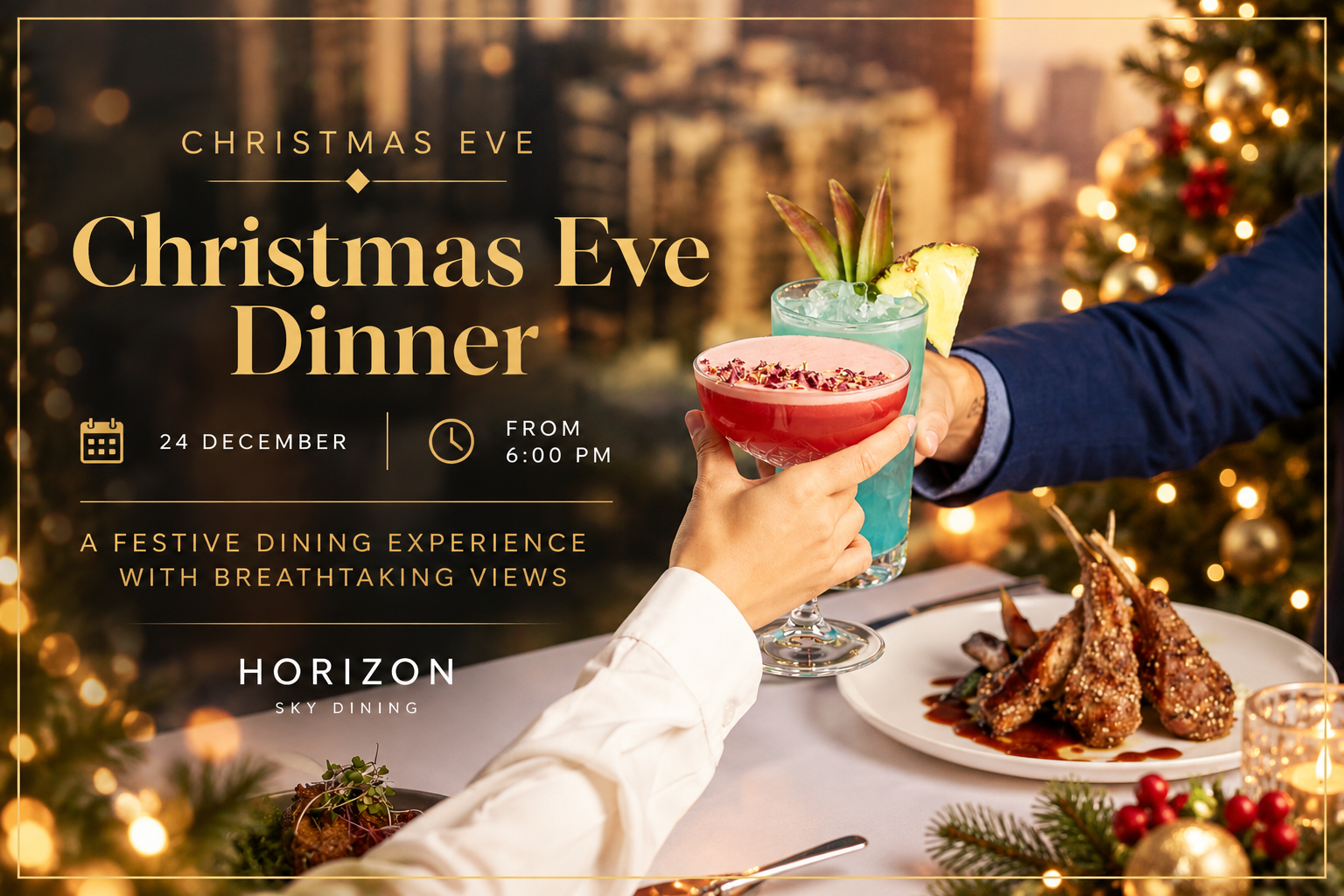 Christmas Eve Sky Dining Toast