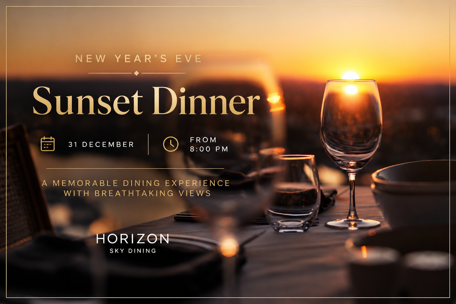 Sunset Dinner at Horizon Sky Dining